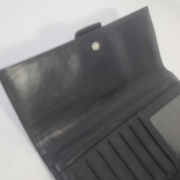 Coach Hampton Signature Black Buckle Wallet - Picture 7 of 14